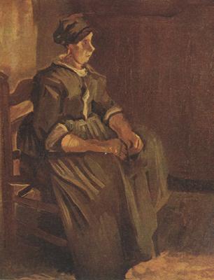 Vincent Van Gogh Peasant Woman Sitting on a Chair (nn04) France oil painting art